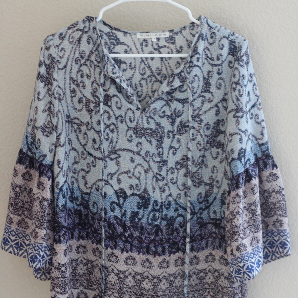 Violet & Claire Blouse with Bell Sleeves